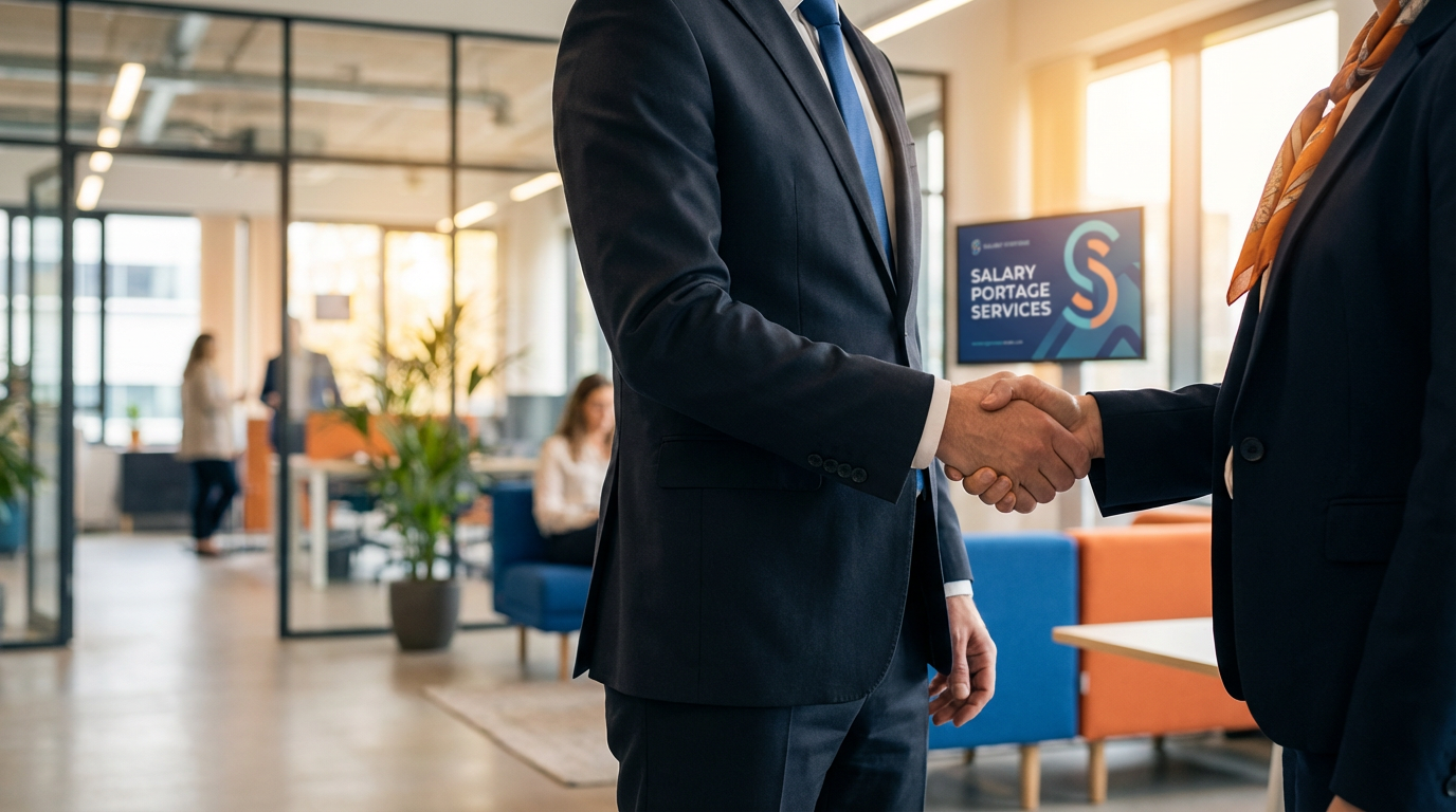 Bureaux modernes d'Umalis Group avec des professionnels en réunion